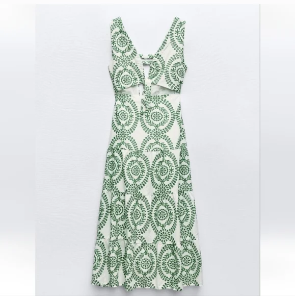 Zara Eyelet Low Back Dress - Picture 6 of 7